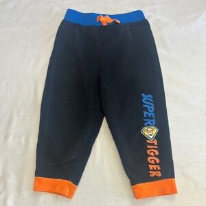 Disney - Black and Orange Joggers with Elastic Waistband and Tigger design